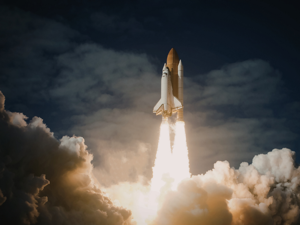 Rocket taking off