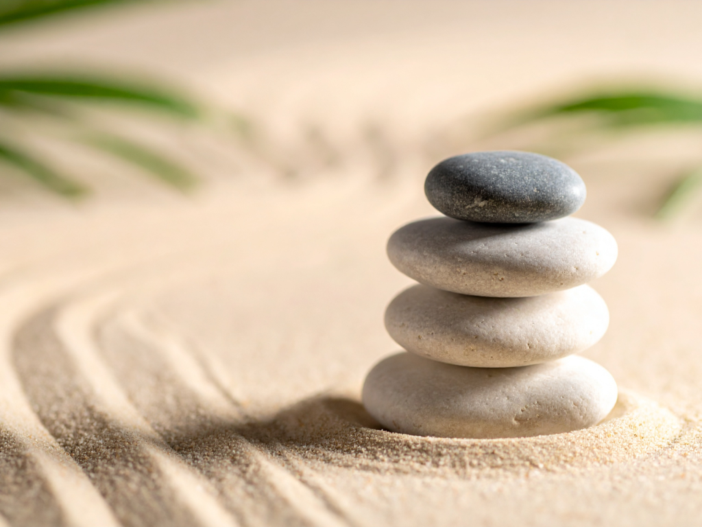 Zen rock garden image